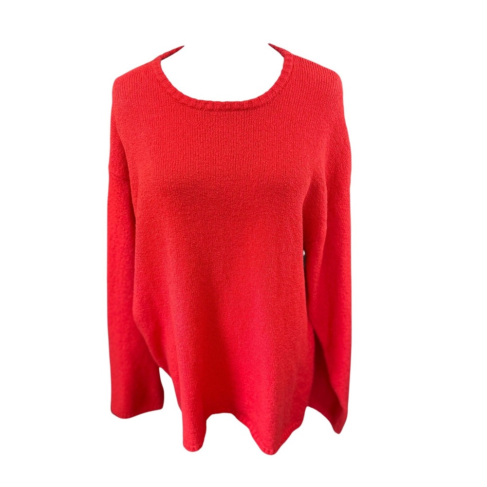 SANDRO NWT SZ XL Red Rouge Knit Sweater oversized Made in Italy Outlet Price 260